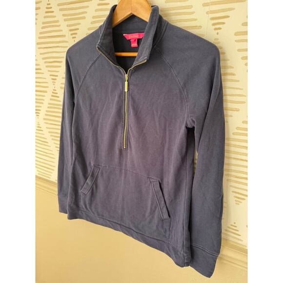 Lilly Pulitzer Women’s Small Navy Skipper Half Zip Pullover - Picture 3 of 4